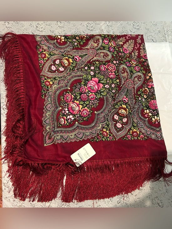Accessories - ORIGINAL large wool Babushka Scarf Headscarf /wrap Ukrainian